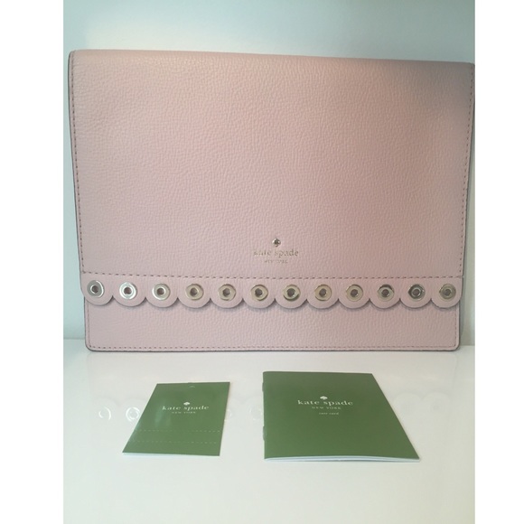 🚫SOLD NWT KATE SPADE Mallo Blush Pink Clutch Bag - Picture 8 of 8